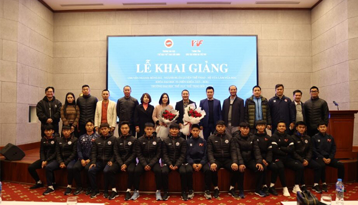 Trường Đại học TDTT Bắc Ninh phối hợp cùng Trung tâm Đào tạo Bóng đá trẻ PVF tổ chức Lễ Khai giảng Khóa Đại học 59