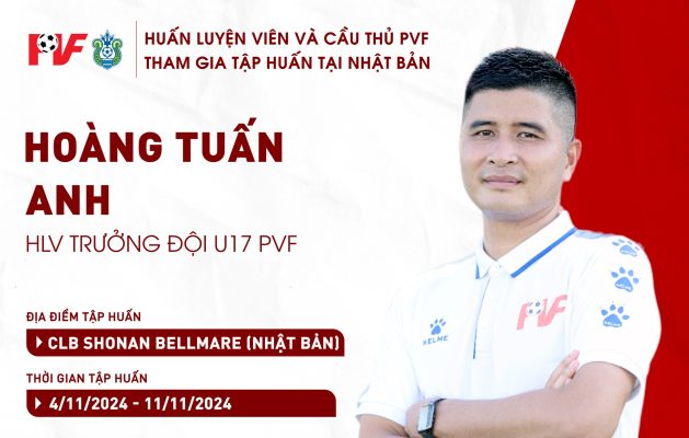 HLV Hoàng Tuấn Anh và tiền đạo Nguyễn Văn Bách tham gia tập huấn tại CLB Shonan Bellmare (J.League 1) Thumbnail