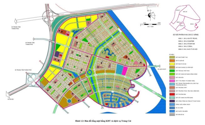 Bản đồ tổng mặt bằng Khu đô thị và dịch vụ Tràng Cát.