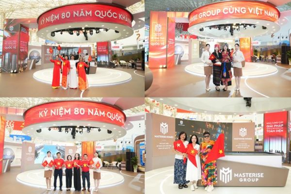 Ngập tràn sắc đỏ tự hào tại không gian trưng bày của Masterise Group.