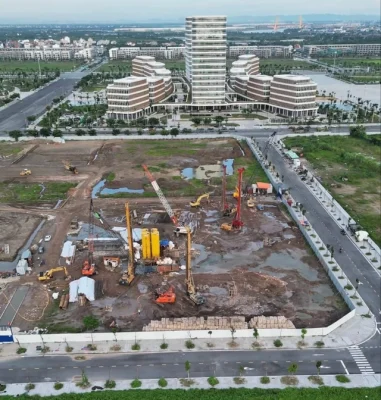 Hình ảnh mới nhất tại công trường dự án Central Point Hải Phòng (nguồn ảnh: Nhà đẹp Hải Phòng - Hải Dương).